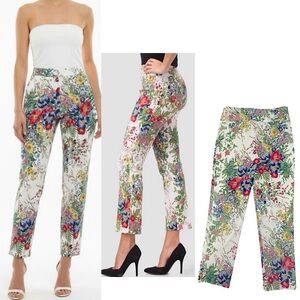 Joseph Ribkoff Floral Pull on Crop Pants size 8